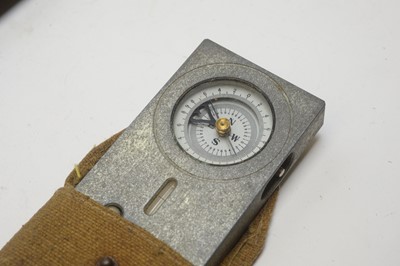 Lot 305 - Postal scales, miniature microscope, hip flask and other items
