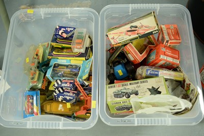 Lot 632 - Selection of boxed and loose model vehicles and toys.