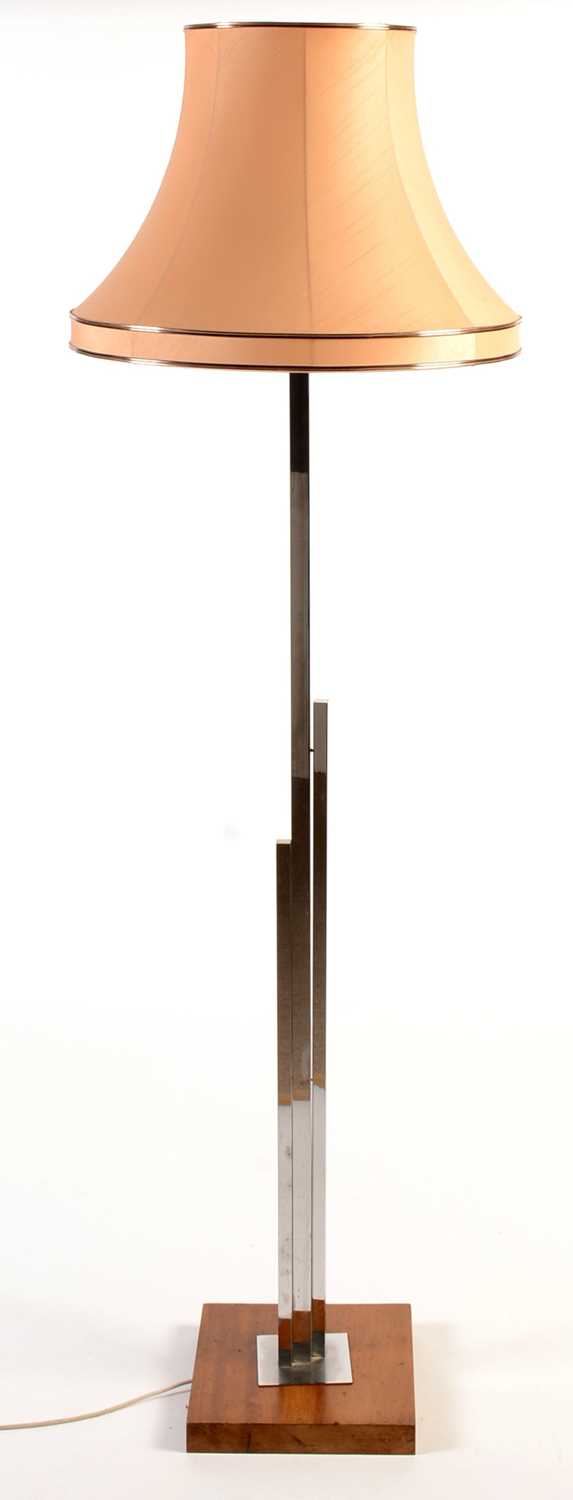 Lot 36 - An Art Deco chromed metal lamp standard.