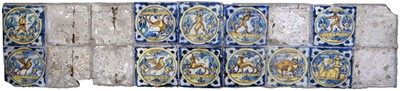 Lot 521 - Ten early Spanish delft tiles