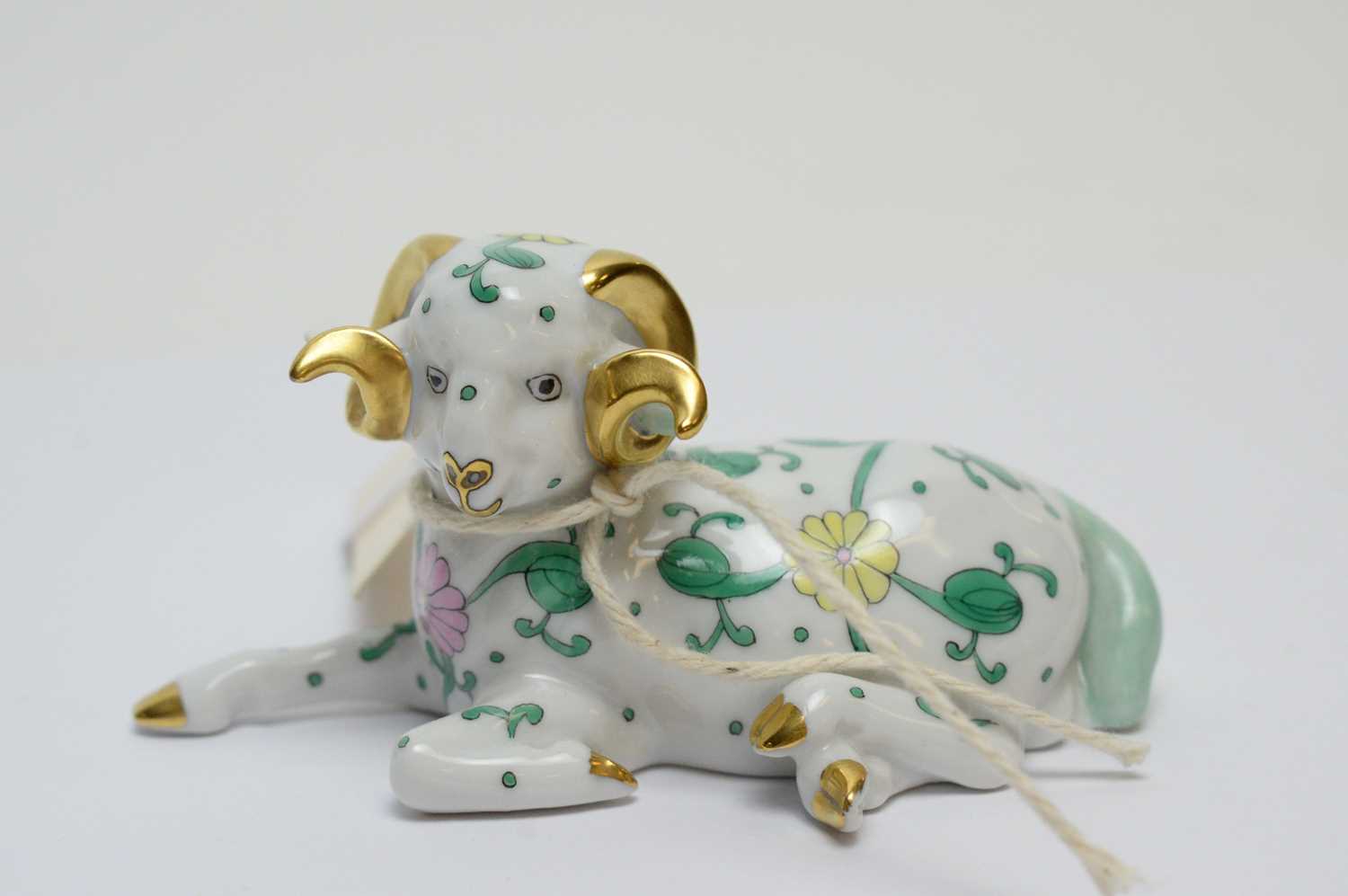 Lot 465 - Herend Siang Blanc figure of a ram.