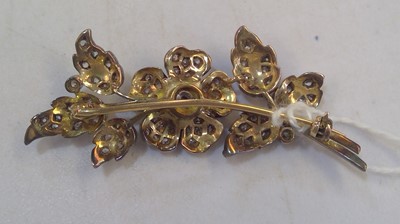 Lot 107 - A late 19th Century diamond set flower brooch