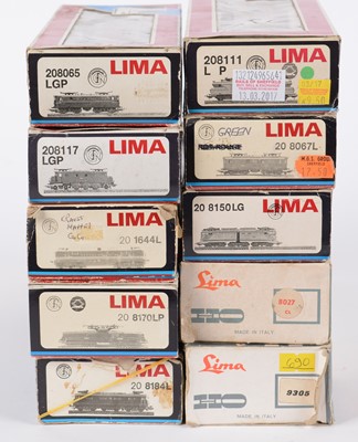 Lot 34 - Ten LIMA HO-gauge locomotives.