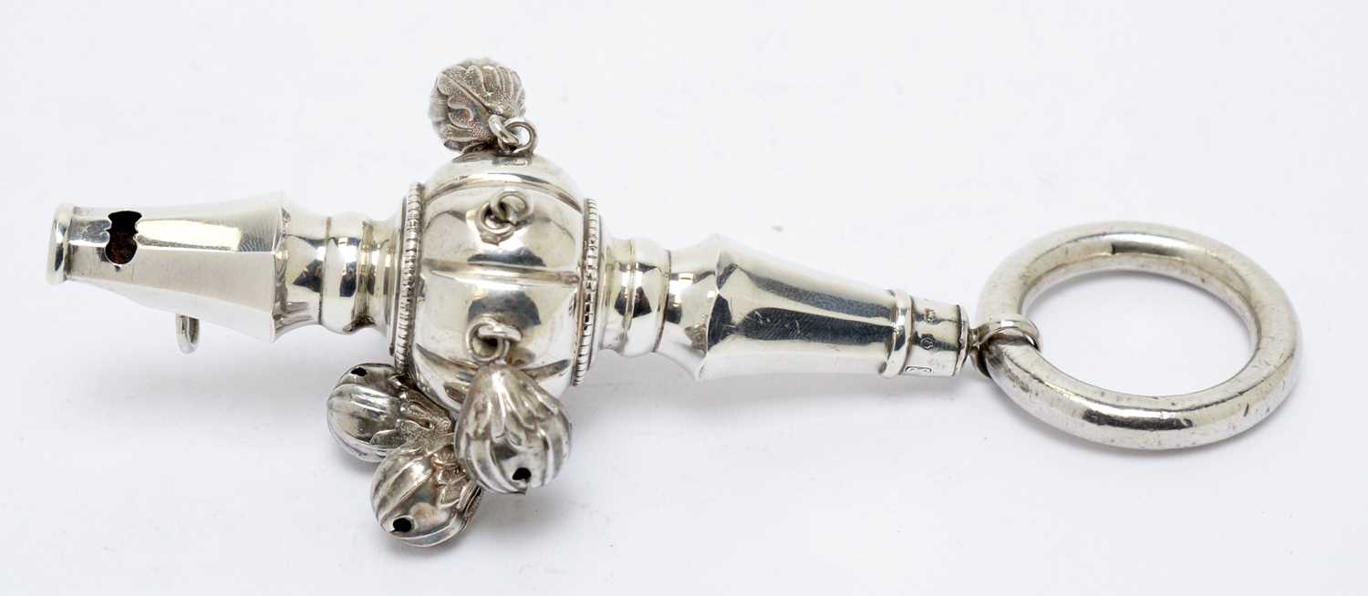 Lot 228 - A Victorian silver rattle, by Colen Hewer Cheshire