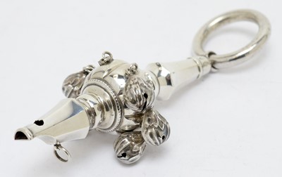 Lot 228 - A Victorian silver rattle, by Colen Hewer Cheshire