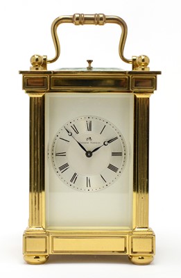 Lot 566 - Brass cased carriage clock by Matthew Norman