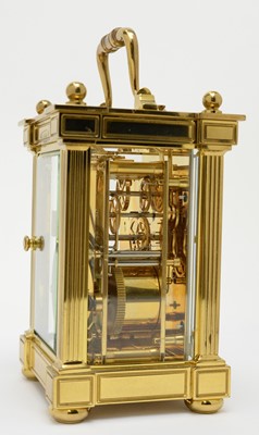 Lot 566 - Brass cased carriage clock by Matthew Norman