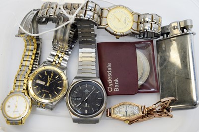 Lot 176 - Watches including a lady's 9ct cased gold wristwatch.