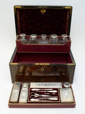 Lot 181 - A fine early Victorian travel box