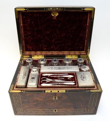 Lot 181 - A fine early Victorian travel box