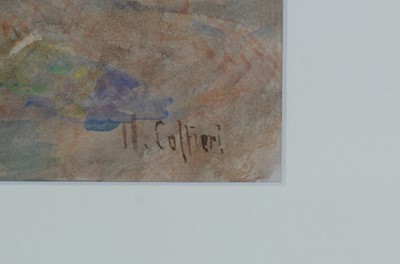 Lot 247 - Hector Caffieri - watercolour.