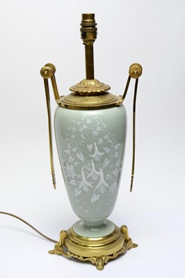 Lot 537 - French Pate Sur Pate lamp base
