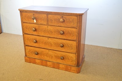 Lot 5 - 19th C walnut chest of drawers.