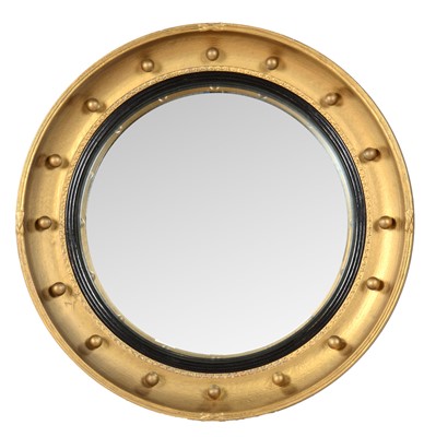 Lot 571 - Early 20th Century convex wall mirror