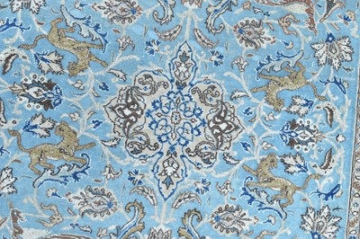 Lot 323 - Part silk Tabriz rug