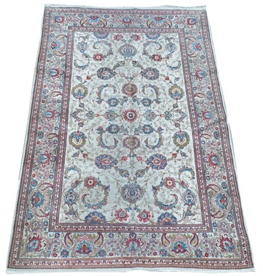 Lot 393 - An antique Kashan rug