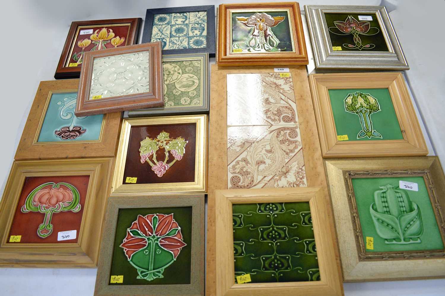 Lot 340 - Selection of Arts & Crafts tiles