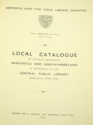 Lot 705 - Newcastle upon Tyne Public Libraries Committee.