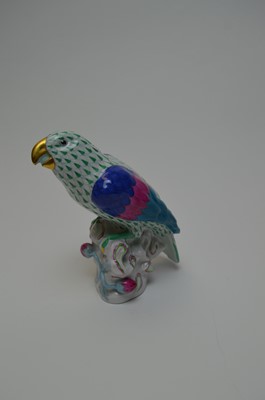 Lot 397 - A Herend figure of a parrot