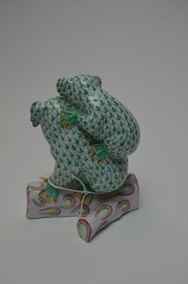 Lot 401 - Herend figure group of two koalas