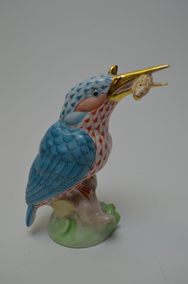 Lot 405 - A Herend figure of a kingfisher