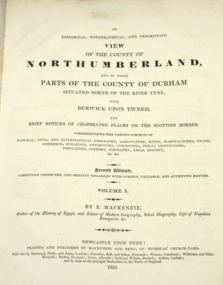 Lot 729 - Mackenzie (E.) View of the County of Northumberland and parts of Durham