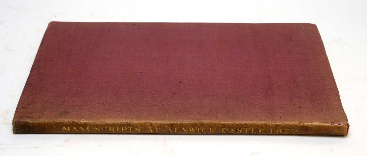 Lot 739 - Manuscripts of Alnwick Castle