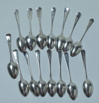 Lot 174 - A group of 19th Century silver teaspoons.