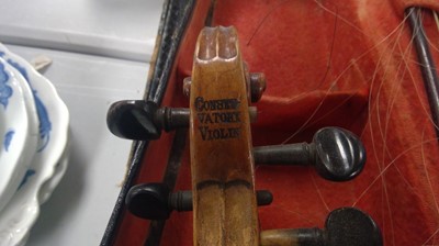 Lot 435 - A violin and a banjolale