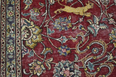 Lot 392 - A Tabriz carpet