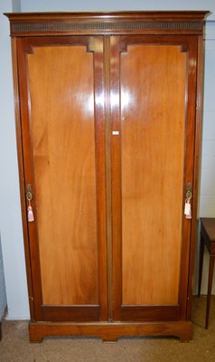 Lot 91 - Early 20th Century two-door wardrobe