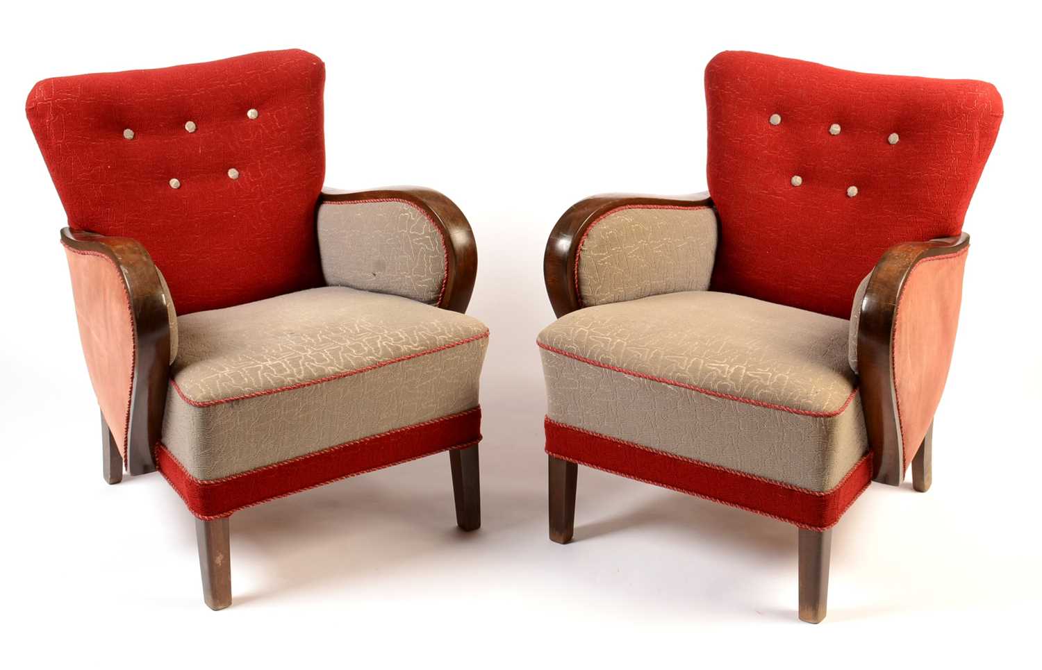 Lot 63 - Arne Norell: a pair of mid 20th Century armchairs.
