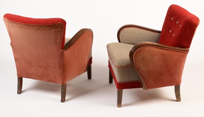 Lot 63 - Arne Norell: a pair of mid 20th Century armchairs.