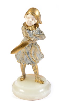 Lot 605 - Georges Omerth - gilt bronze and ivory figure of a young boy.