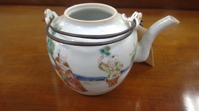 Lot 413 - Chinese tea pot and another