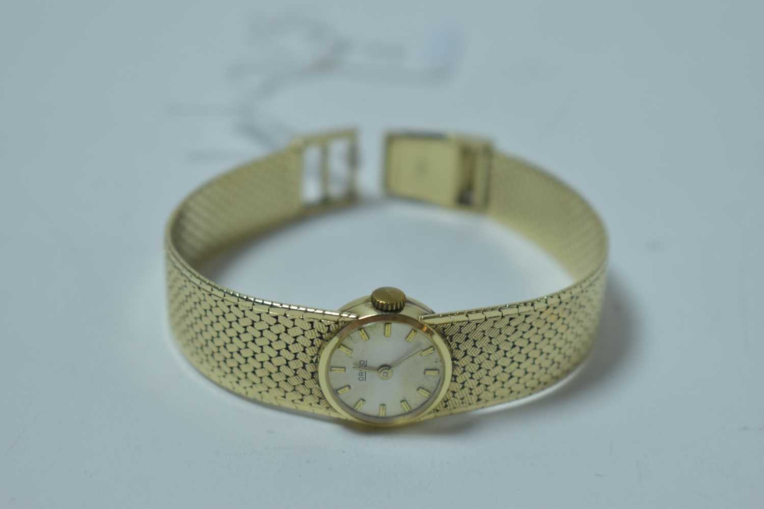 Lot 217 - A 14ct yellow gold cased cocktail watch by Ormo