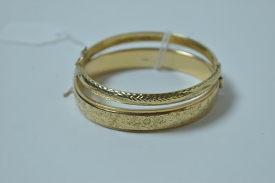 Lot 236 - Two 9ct yellow gold bangles