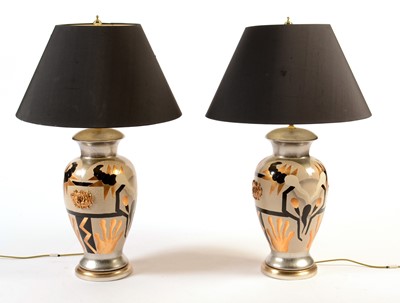 Lot 43 - A pair of 'Legend' Model LT-E8 Art Deco style table lamps.
