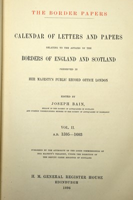 Lot 764 - Bain (Joseph), The Border Papers