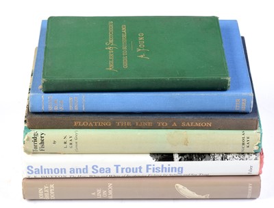 Lot 824 - Various books on angling.