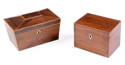 Lot 582 - Two 19th Century tea caddies.