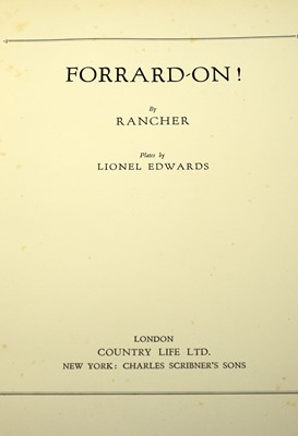 Lot 843 - Edwards (Lionel) and "Rancher" Tally-ho Back!, and another book