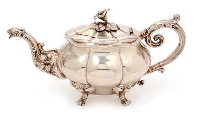Lot 216 - French silver teapot by Jean François Veyrat