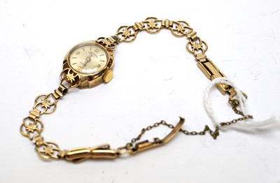 Lot 166 - A lady's 9ct gold Rotary cocktail watch.