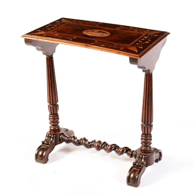 Lot 567 - An inlaid mahogany and yew wood Killarney table