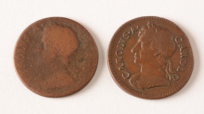 Lot 112 - Charles II, two farthings, 1674 and 1675, laur....