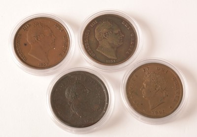 Lot 119 - Four early 19th Century pennies