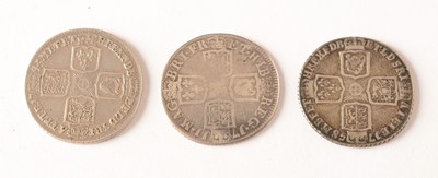 Lot 140 - Three 18th Century shillings