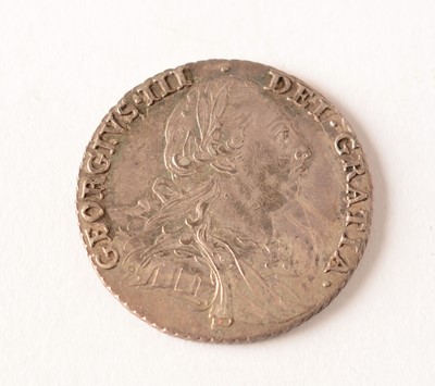 Lot 142 - A George III Shilling dated 1787