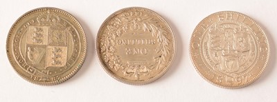 Lot 148 - Three Queen Victoria shillings